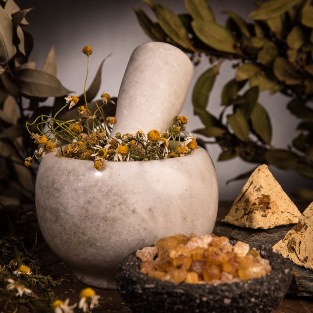 Pirámide Energética de Manzanilla y Olíbano