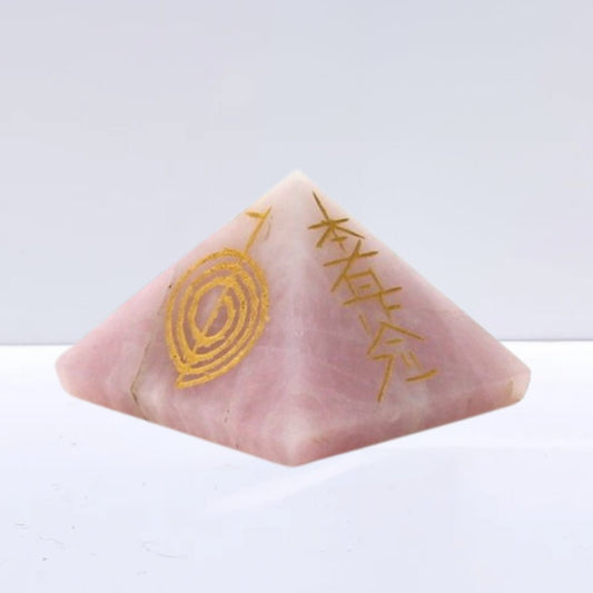 Pirámide Reiki de Cuarzo Rosa - Sensaido