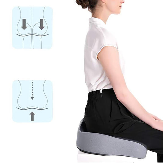 Cojín Anatómico Antideslizante Gel-Viscoelástico Orificio Liberación Coxis & Hemorroides