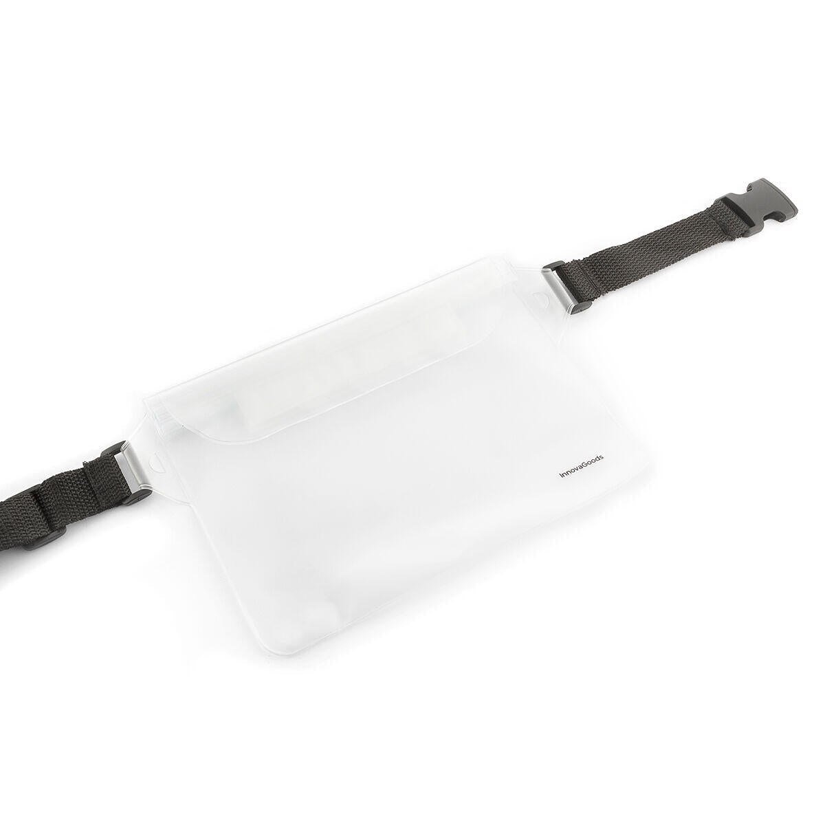 Bolsa riñonera impermeable Dropea de Innovagizmo con correa ajustable, paquete de 2 unidades, ideal para viajes y actividades al aire libre.
