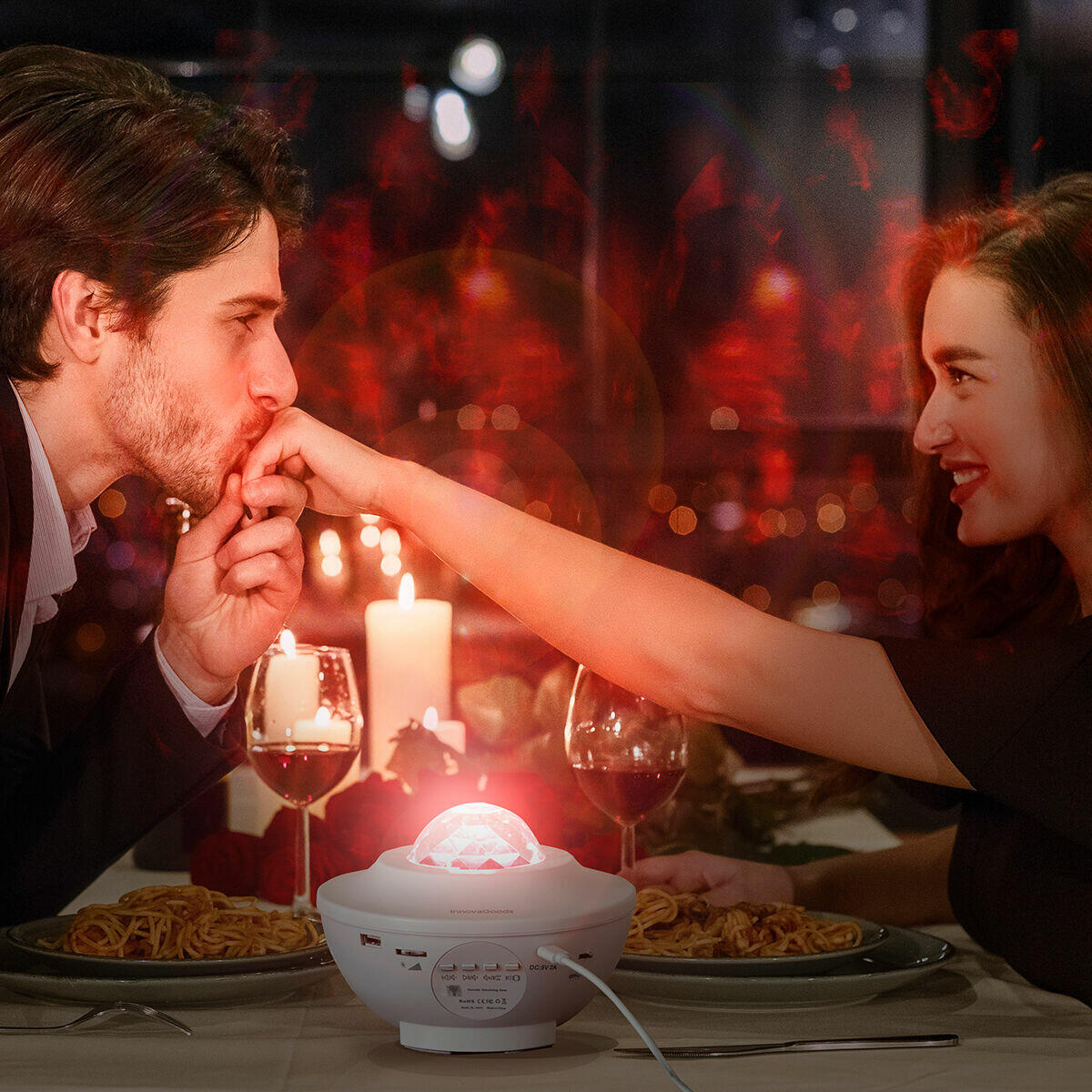 Proyector LED de Estrellas con Altavoz Sedlay