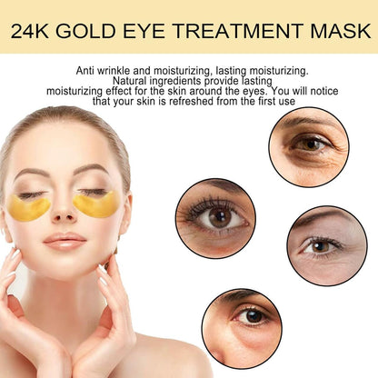EELHOE Parches de Oro 24K – Tratamiento de Lujo para Ojeras e Hinchazón 👁️💛 60 Pcs