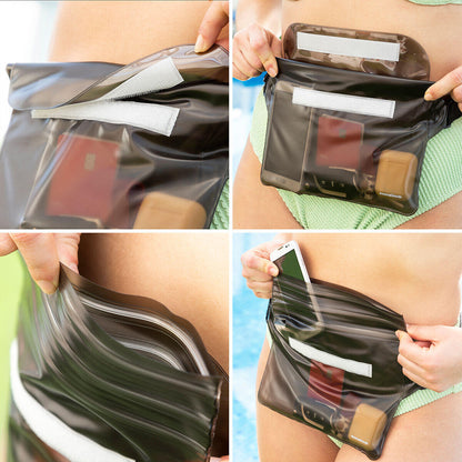 Bolsa riñonera impermeable Dropea de Innovagizmo, con correa ajustable y doble unidad, ideal para actividades al aire libre.