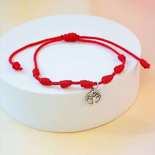Pulsera 7 Nudos con Arbol de la Vida S925