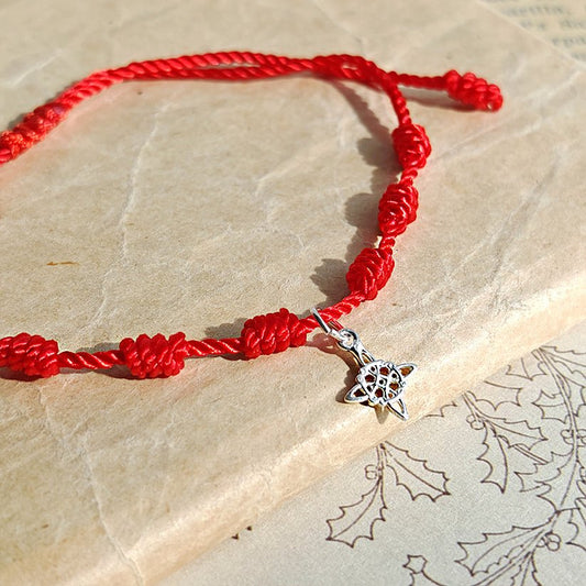 Pulsera 7 Nudos con Nudo de bruja S925