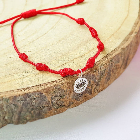 Pulsera 7 Nudos con Ojo Turco S925