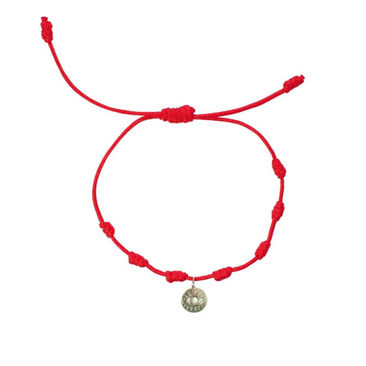 Pulsera 7 Nudos con Ojo Turco S925