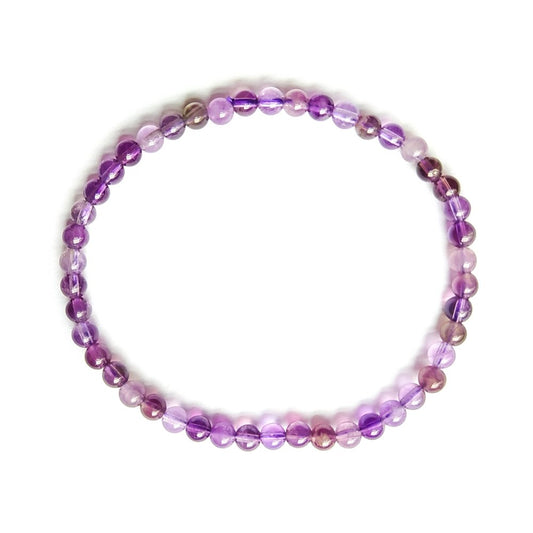 Pulsera Amatista Chevron Bola Lisa