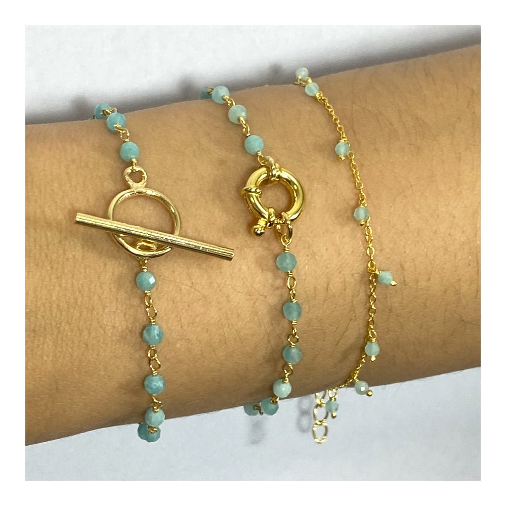 Pulsera 'Beatrice' - Amazonita