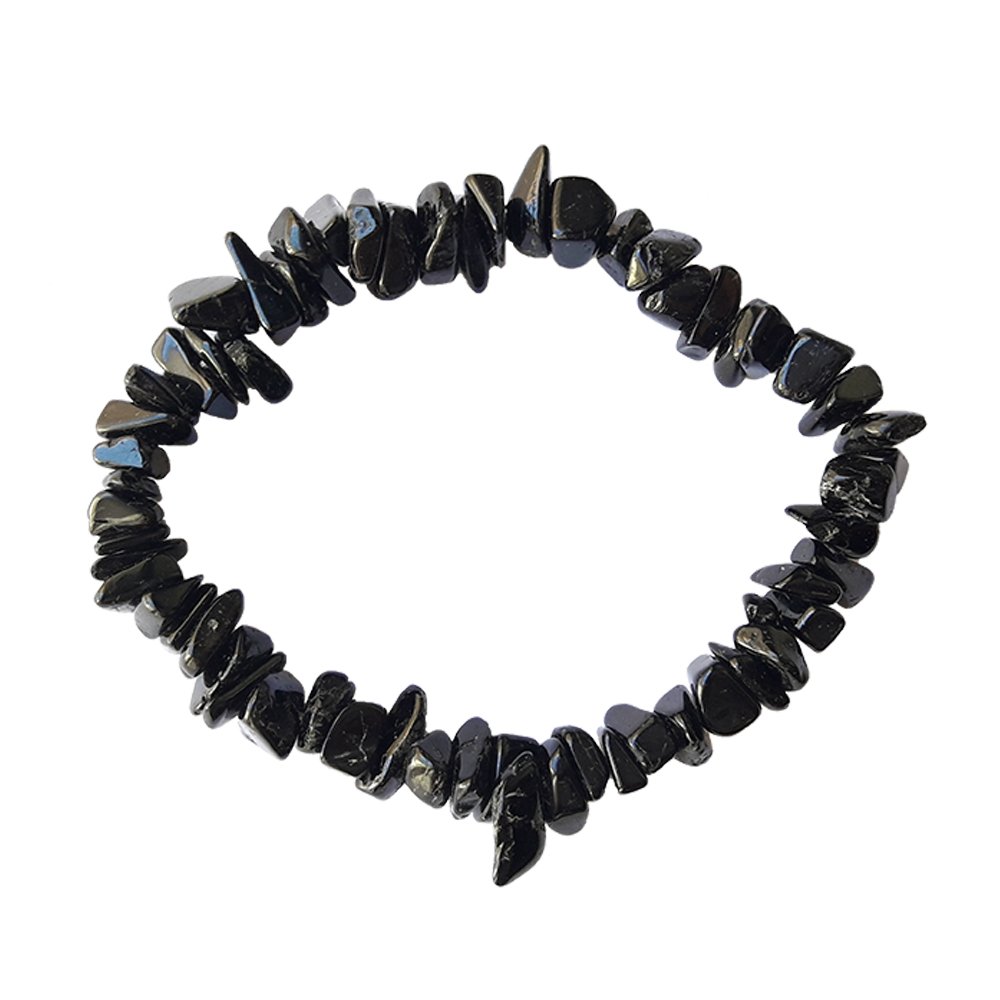 Pulsera Chip de Turmalina Negra