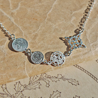 Pulsera Cuádruple de Protección S925: Cuatro Sellos Sagrados