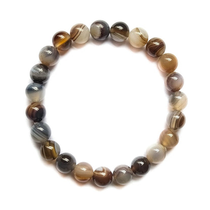 Pulsera de Ágata Botswana Bola Lisa
