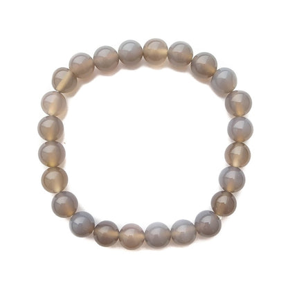 Pulsera de Ágata Gris Bola