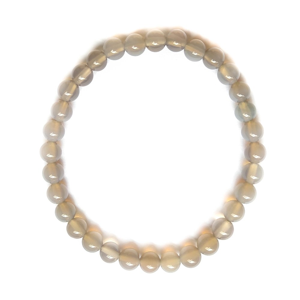 Pulsera de Ágata Gris Bola