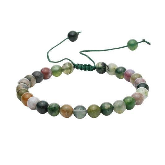 Pulsera de Ágata India con Nudo Corredizo
