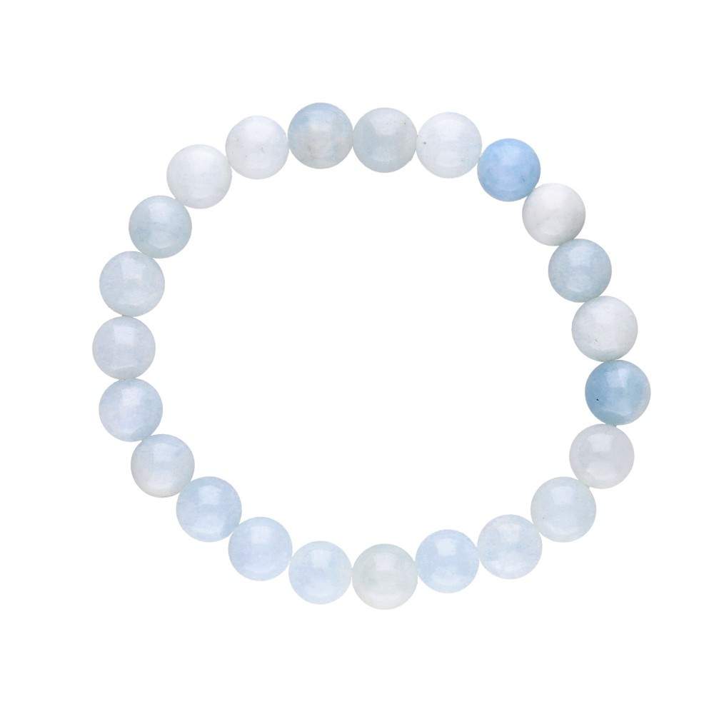 Pulsera de Aguamarina Bola Lisa
