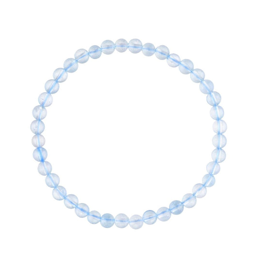Pulsera de Aguamarina Bola Lisa