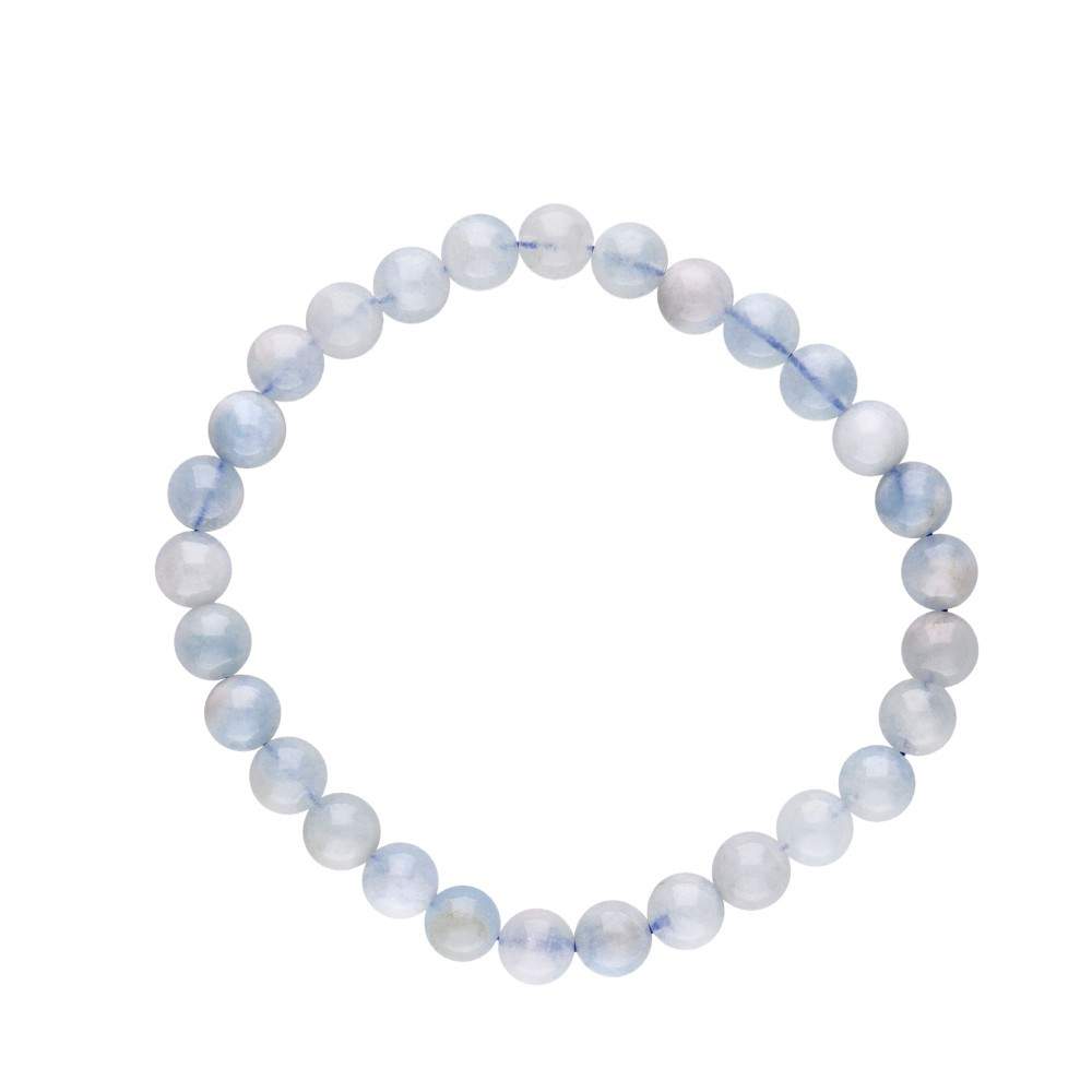 Pulsera de Aguamarina Bola Lisa