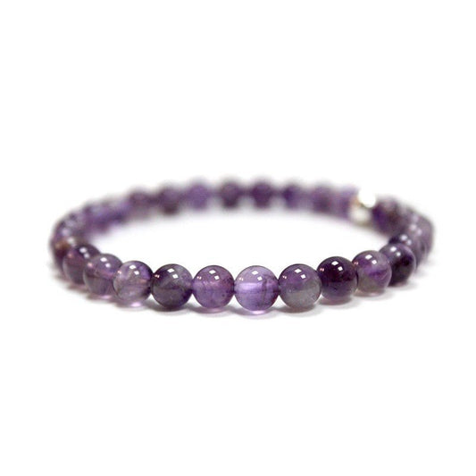 Pulsera de Amatista y Bola de Plata de Ley