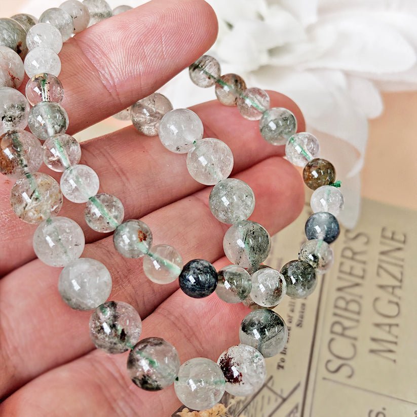 Pulsera de Cuarzo Chamánico bola lisa