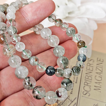 Pulsera de Cuarzo Chamánico bola lisa