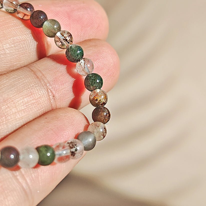 Pulsera de Cuarzo Chamánico bola lisa