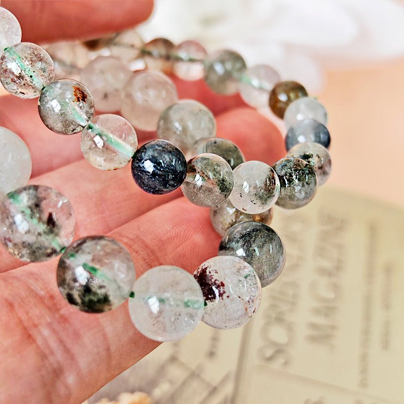 Pulsera de Cuarzo Chamánico bola lisa