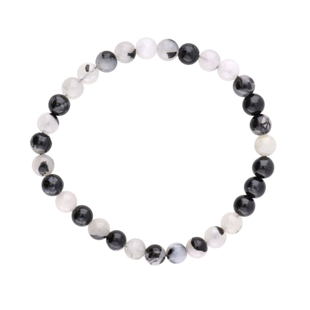 Pulsera de Cuarzo Turmalinado Bola Lisa