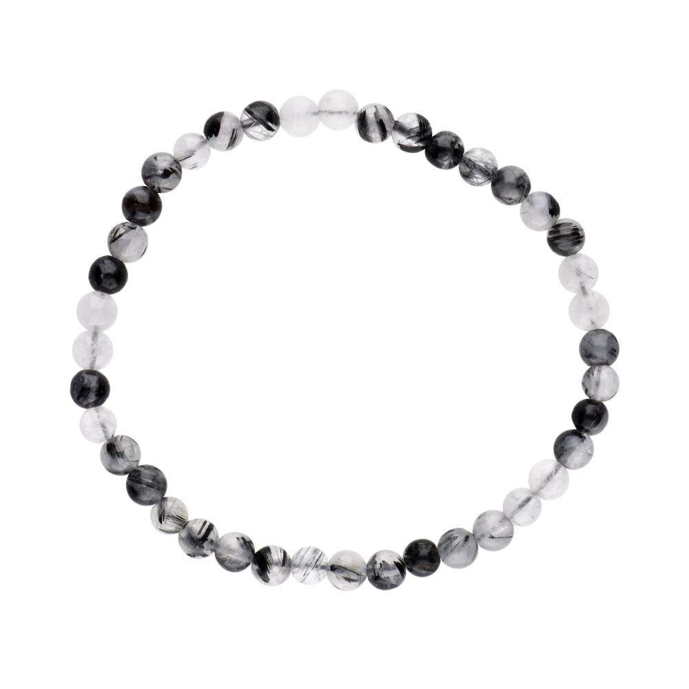 Pulsera de Cuarzo Turmalinado Bola Lisa