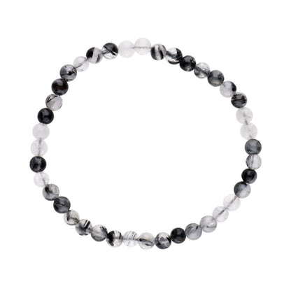 Pulsera de Cuarzo Turmalinado Bola Lisa