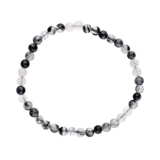 Pulsera de Cuarzo Turmalinado Bola Lisa