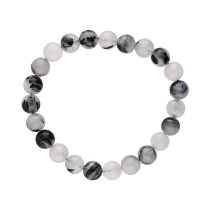 Pulsera de Cuarzo Turmalinado Bola Lisa