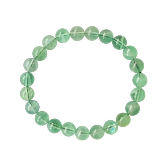 Pulsera de Fluorita Verde Bola Lisa