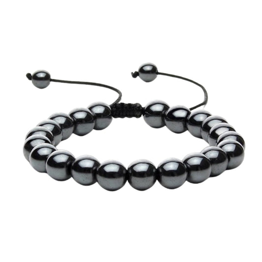 Pulsera de Hematite con Nudo Corredizo
