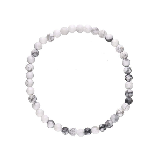 Pulsera de Howlita Blanca Bola Lisa