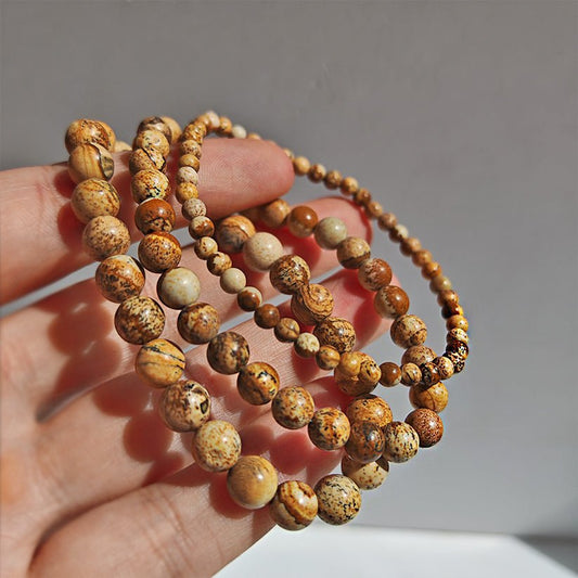 Pulsera de Jaspe Paisaje Bola Lisa