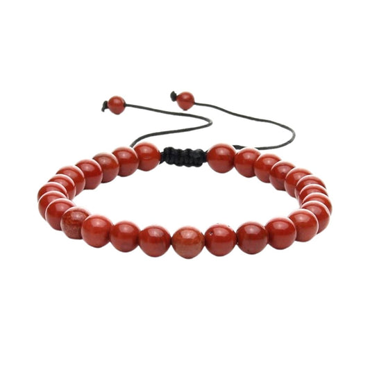 Pulsera de Jaspe Rojo con Nudo Corredizo