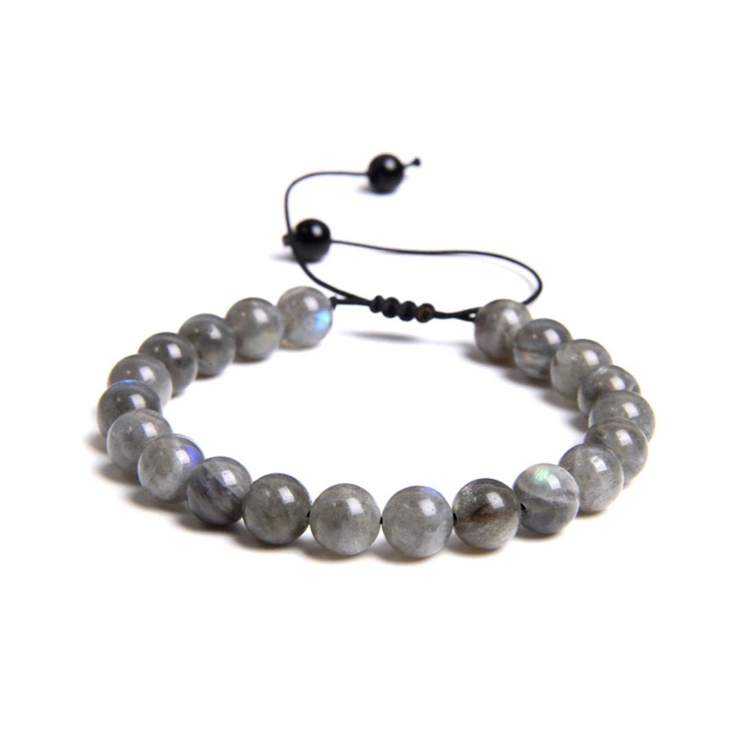 Pulsera de Labradorita con Nudo Corredizo