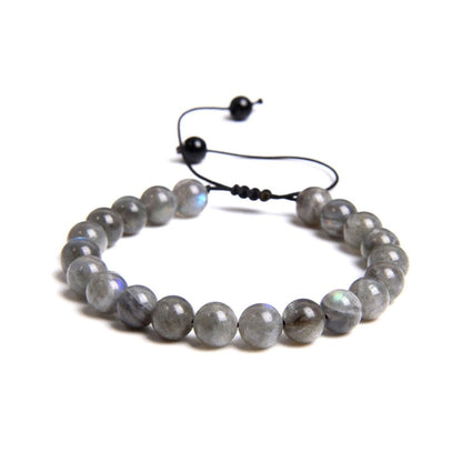 Pulsera de Labradorita con Nudo Corredizo