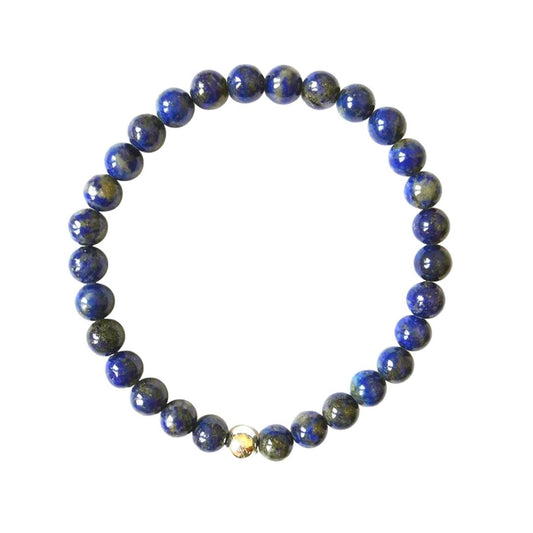 Pulsera de Lapislázuli y Bola de Plata de Ley