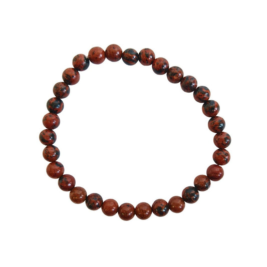 Pulsera de Obsidiana Caoba Bola Lisa