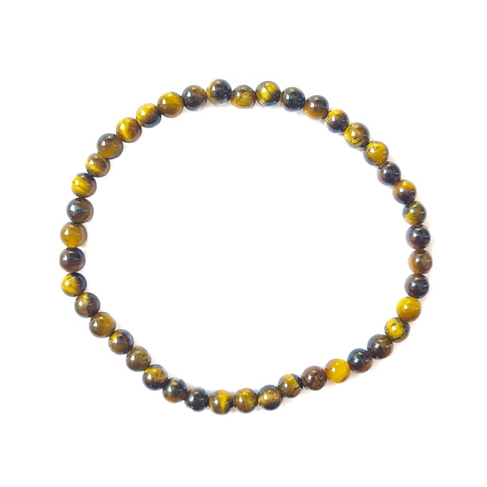 Pulsera de Ojo de Tigre Bola Lisa