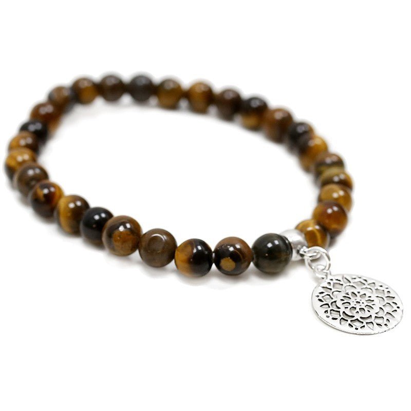 Pulsera de Ojo de Tigre y Mandala - Sensaido