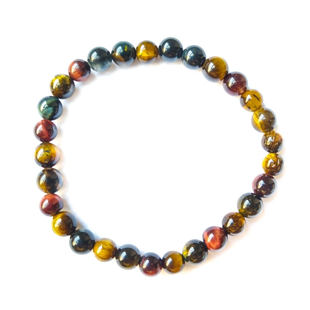 Pulsera de Ojo Tigre, Halcón y Buey