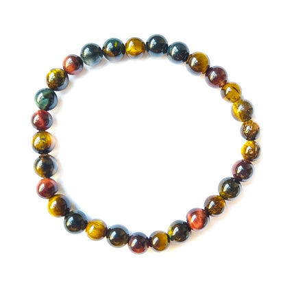 Pulsera de Ojo Tigre, Halcón y Buey