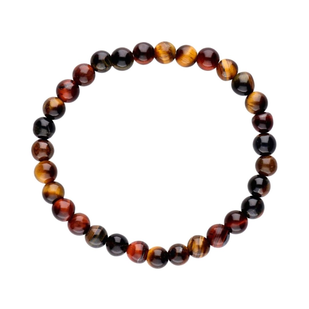 Pulsera de mineral con ojo tigre, halcón y buey, accesorios de piedras naturales en estilo boho.