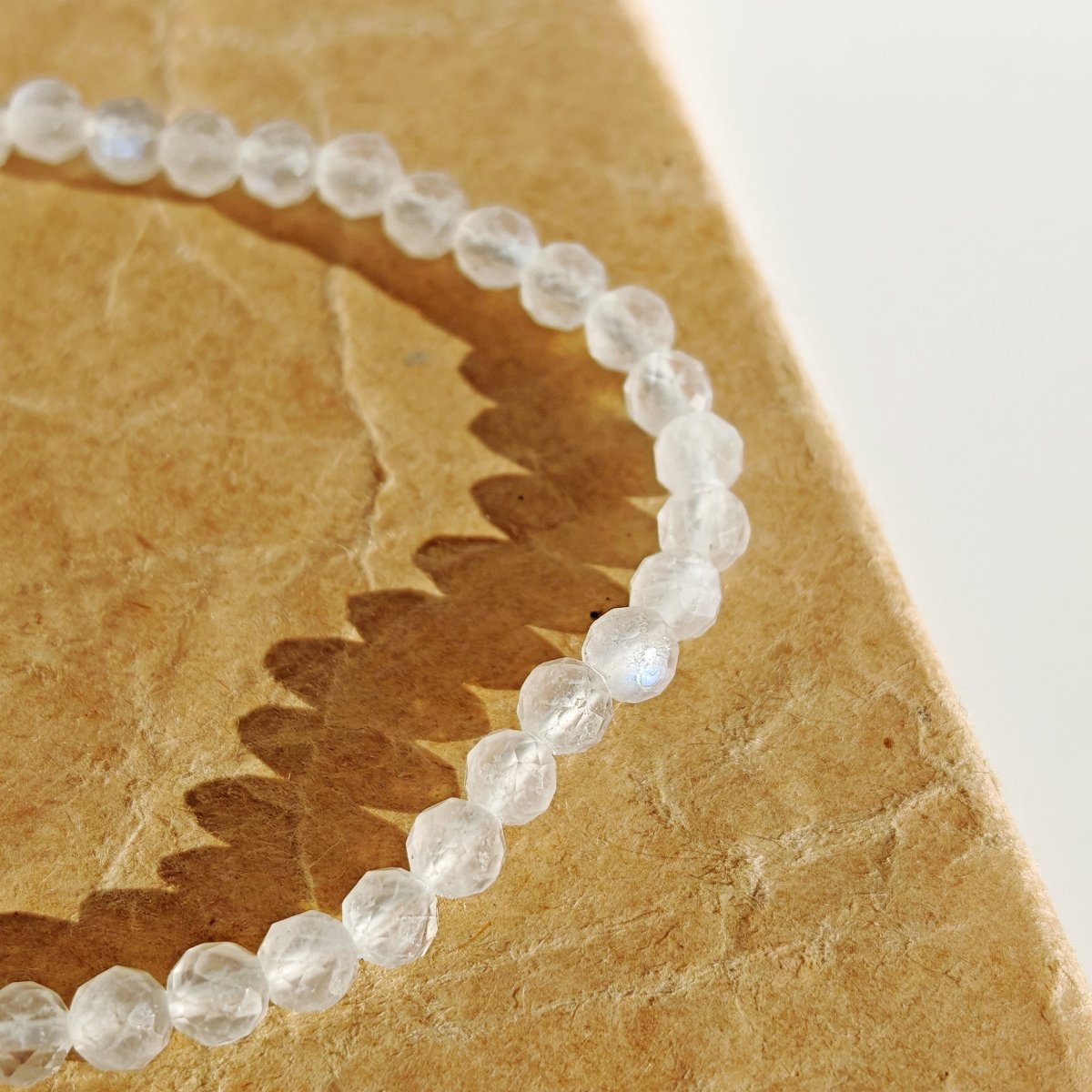 Pulsera de Piedra de Luna Facetada