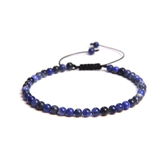 Pulsera de Sodalita Bola con Nudo Corredizo