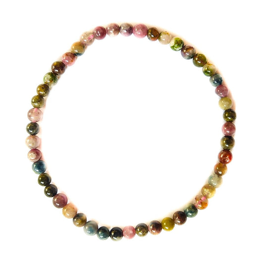 Pulsera de Turmalina Multicolor Bola Lisa