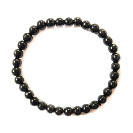 Pulsera de Turmalina Negra Bola Lisa